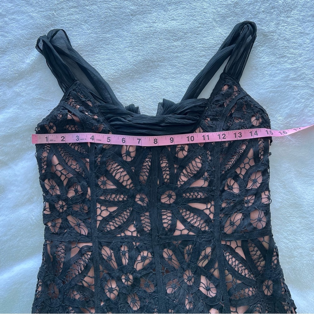 Vintage 90s Y2K Betsey Johnson Silk Crochet Dress - Picture 7 of 9